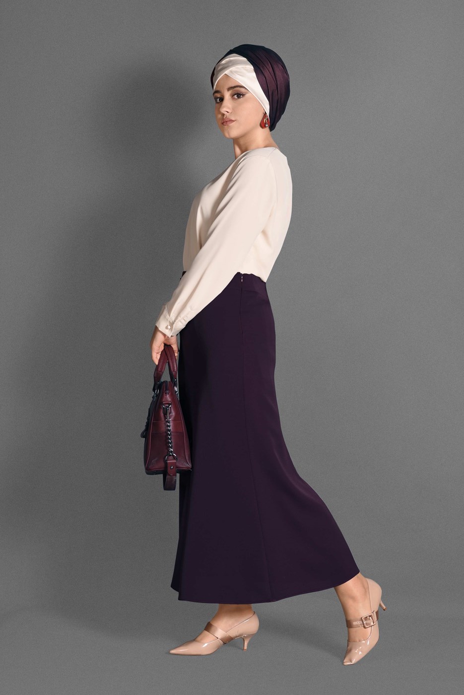 Hijab clothing PLUM SKIRT 6059