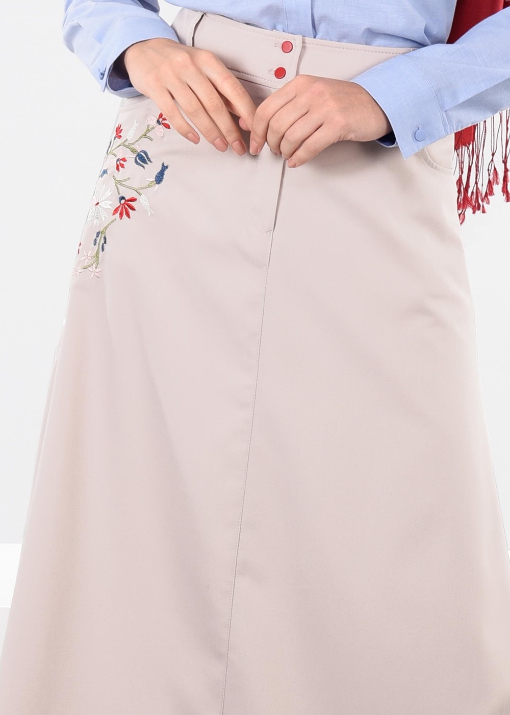 Tesettür giyim EKRU T 6063 Marit 43498 Etek-Alv Fashion