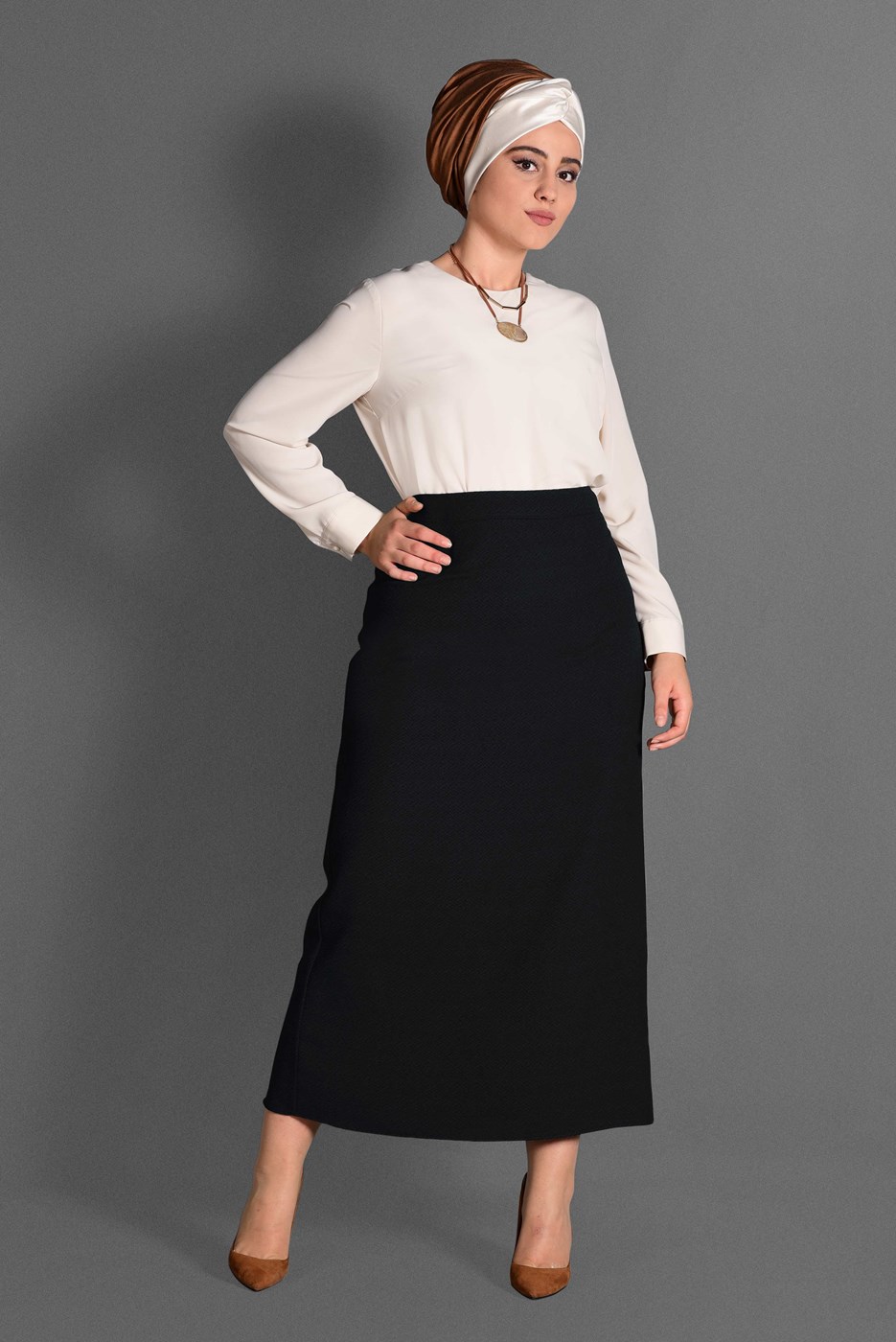 Vêtements hijab NOIR JUPE 6064