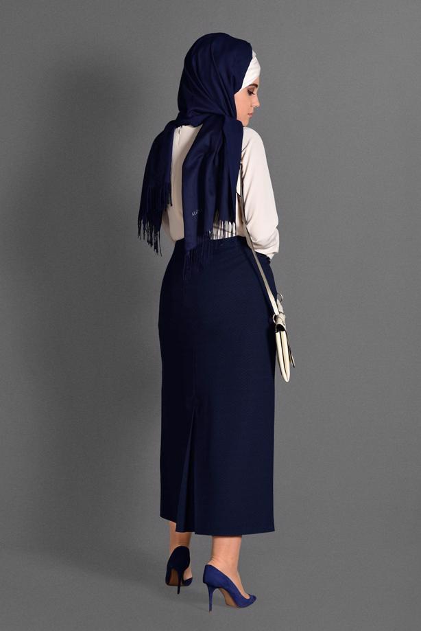 Vêtements hijab BLEU MARINE JUPE 6064 - TRENDTESETTÜR