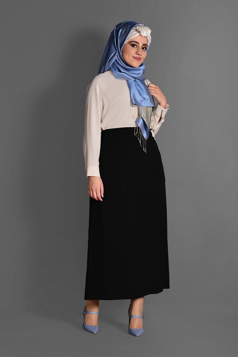Vêtements hijab NOIR JUPE 6076