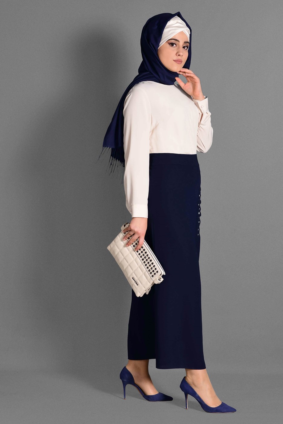 Vêtements hijab BLEU MARINE JUPE 6076