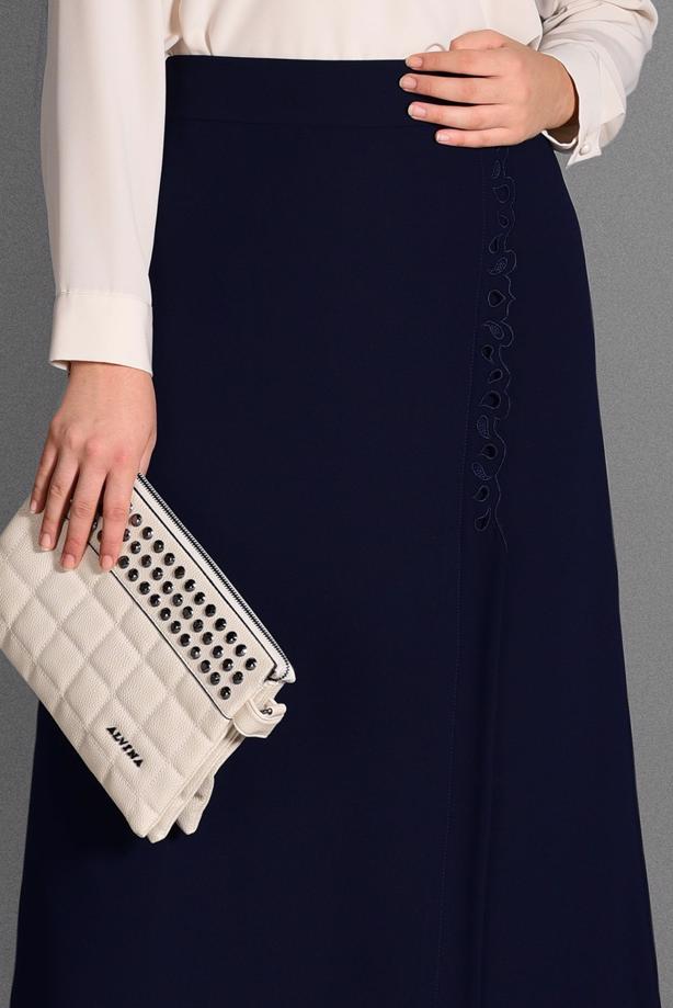 Vêtements hijab BLEU MARINE JUPE 6076 - TRENDTESETTÜR