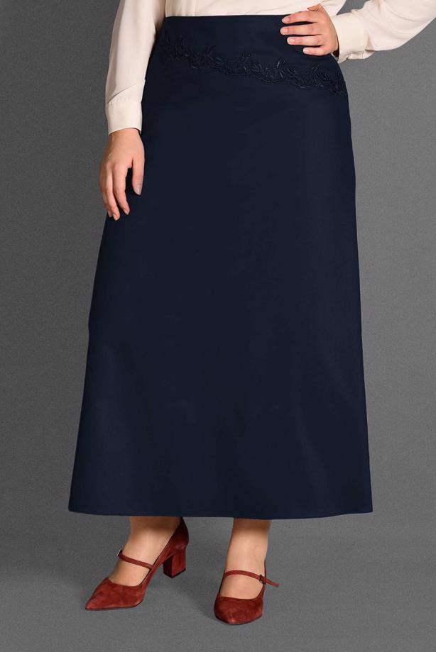 Vêtements hijab BLEU MARINE JUPE 6077 - TRENDTESETTÜR