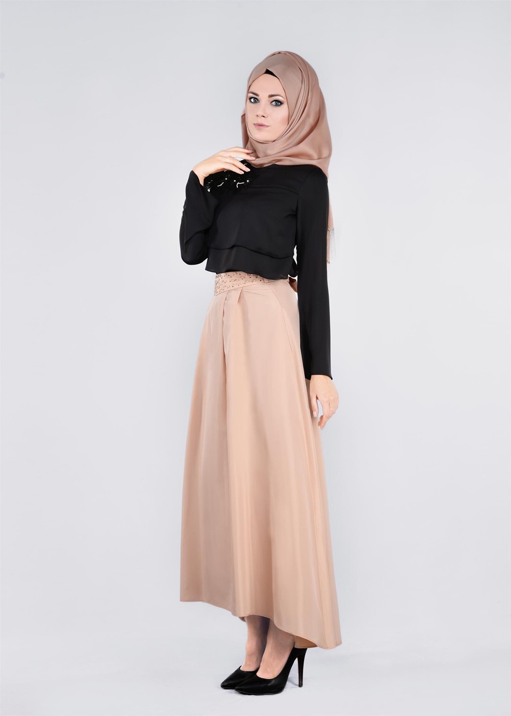 Tesettür giyim PUDRA T 6079 Angela Etek-Alv Fashion
