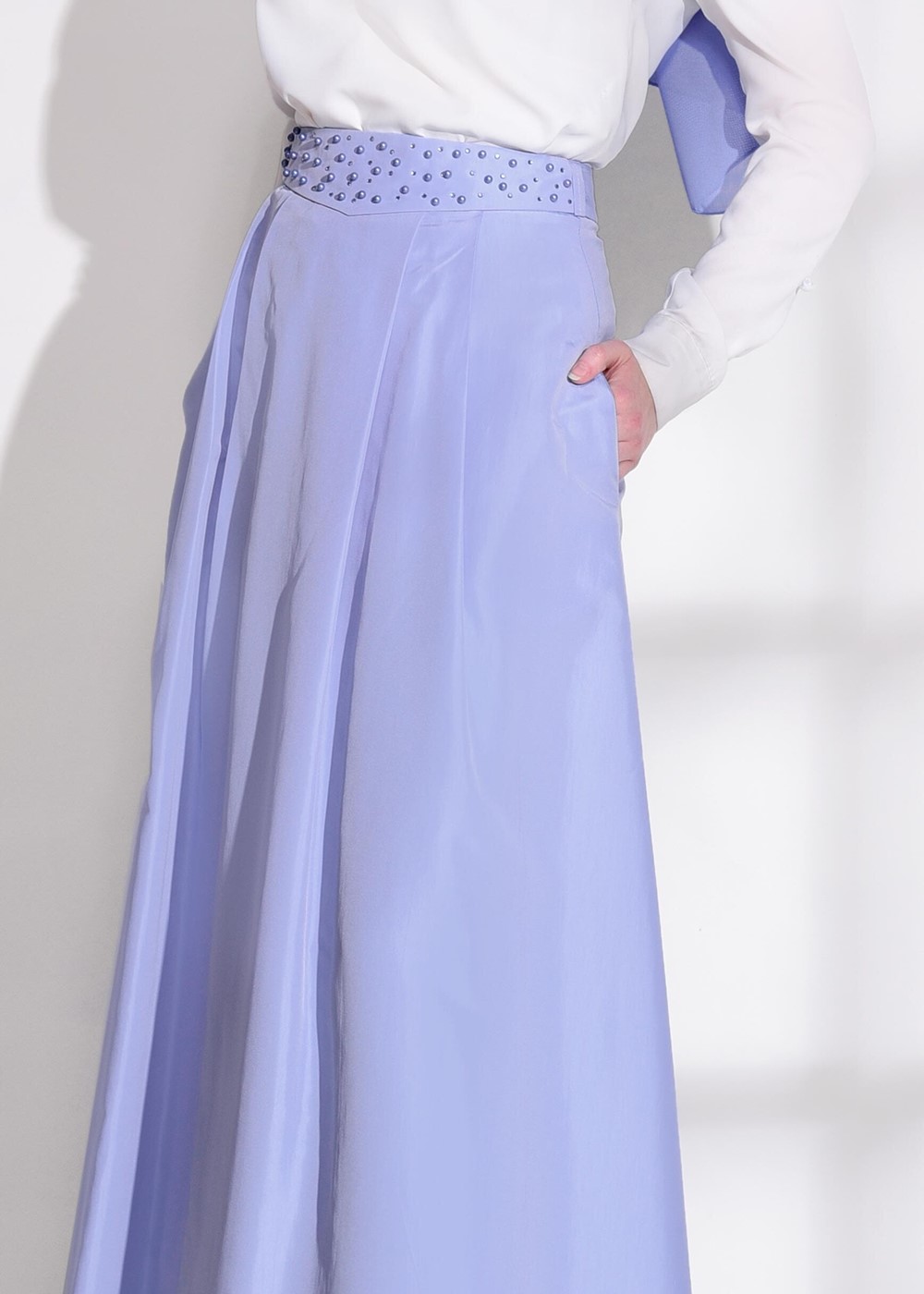 Tesettür giyim MAVİ T 6079 Angela Etek-Alv Fashion