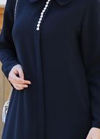 Tesettür giyim LACİVERT BROŞ DETAYLI FERACE 02981