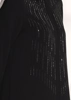 Tesettür giyim SİYAH TAŞ BASKI DETAYLI FERACE 90981