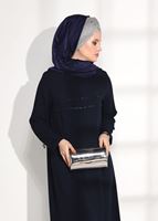 Tesettür giyim LACİVERT BONCUK İŞLEME DETAYLI FERACE 91981