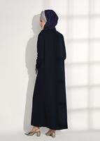 Tesettür giyim LACİVERT BONCUK İŞLEME DETAYLI FERACE 91981