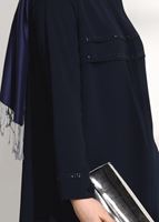 Tesettür giyim LACİVERT BONCUK İŞLEME DETAYLI FERACE 91981