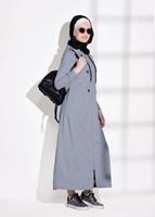 Tesettür giyim GRİ SPOR FERACE 4808