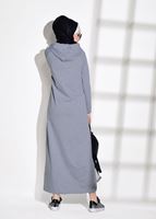 Tesettür giyim GRİ SPOR FERACE 4808