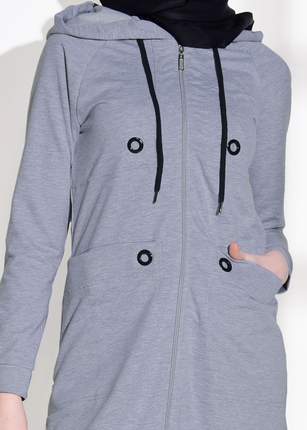 Tesettür giyim GRİ SPOR FERACE 4808