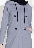 Tesettür giyim GRİ SPOR FERACE 4808