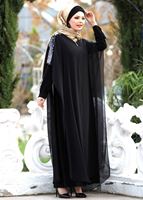 Vêtements hijab NOIR COUCHE DE FINITION PAILLETTE T 5662