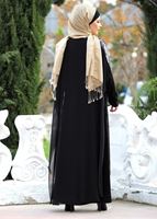Vêtements hijab NOIR COUCHE DE FINITION PAILLETTE T 5662