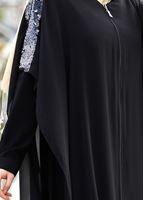 Vêtements hijab NOIR COUCHE DE FINITION PAILLETTE T 5662