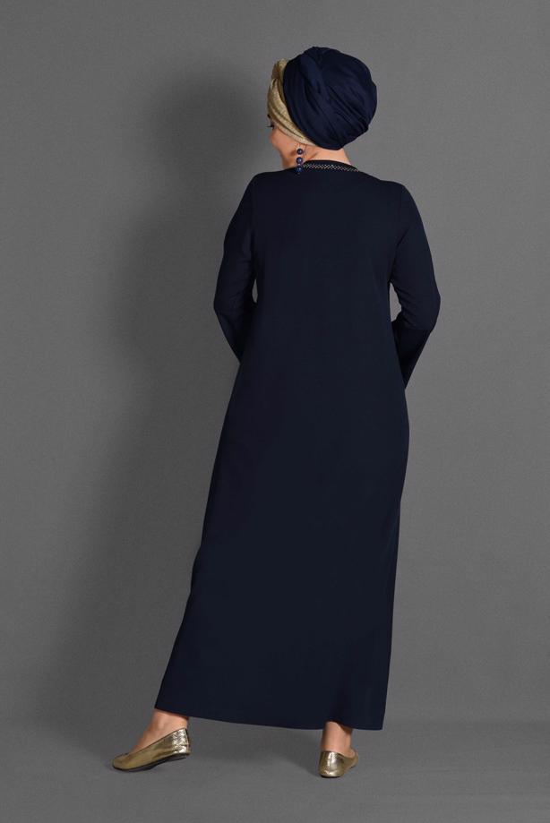 Hijab clothing  EMBROIDERY DETAIL TOPCOAT T 7962  - TRENDTESETTÜR