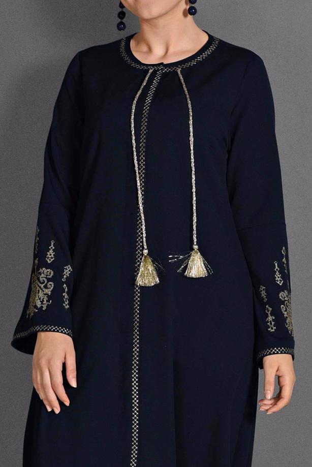 Hijab clothing  EMBROIDERY DETAIL TOPCOAT T 7962  - TRENDTESETTÜR