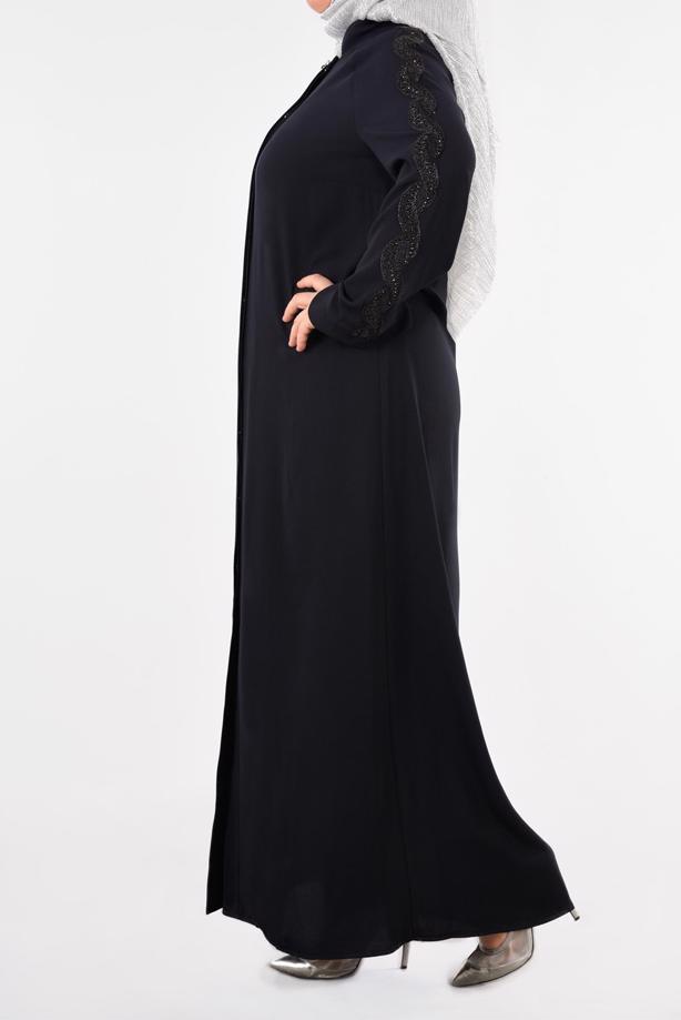 Tesettür giyim LACİVERT T 8245 Gold Ferace-Alv Fashion - TRENDTESETTÜR