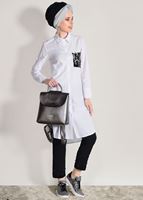 Vêtements hijab NOIR PANTALON SKINNY BRODÉ DE PERLES T 7209