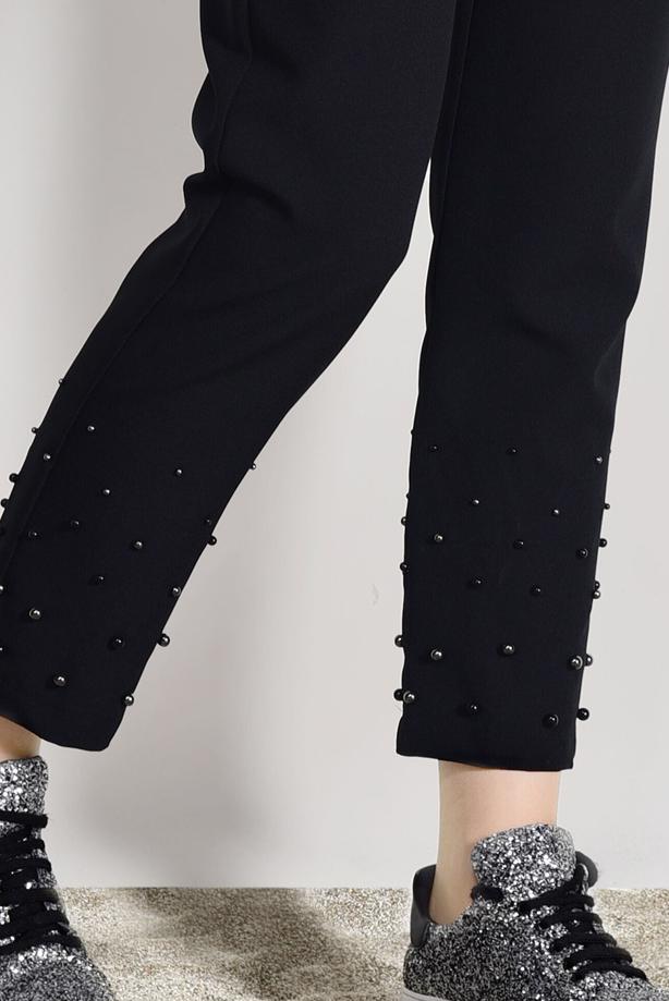 Vêtements hijab  BEAD EMBROIDERED SKINNY PANTS T 7209  - TRENDTESETTÜR
