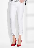 Vêtements hijab CRÈME PANTALON SKINNY BRODÉ DE PERLES T 7209