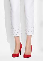 Vêtements hijab CRÈME PANTALON SKINNY BRODÉ DE PERLES T 7209