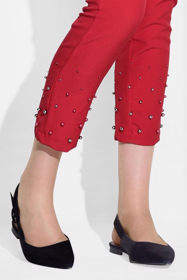 Vêtements hijab  BEAD EMBROIDERED SKINNY PANTS T 7209  - TRENDTESETTÜR