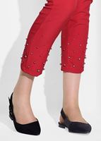 Vêtements hijab ROUGE PANTALON SKINNY BRODÉ DE PERLES T 7209