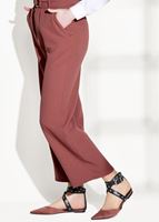 Tesettür giyim PEMBE BELİ KEMERLİ KREP KUMAŞ PANTOLON 02161