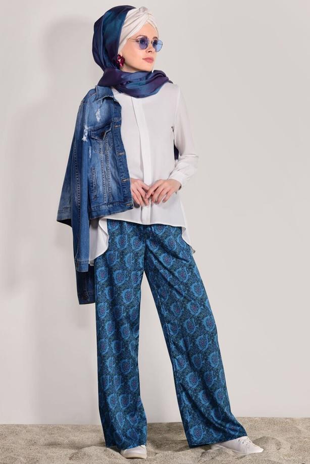 Hijab clothing  PRINTED PANTS T 90033  - TRENDTESETTÜR