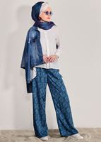 Hijab clothing BLUE PRINTED PANTS T 90033 