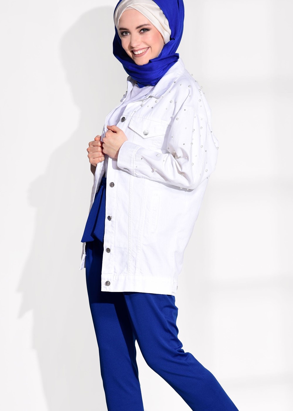 Vêtements hijab BLEU MARINE PANTALON T 034 