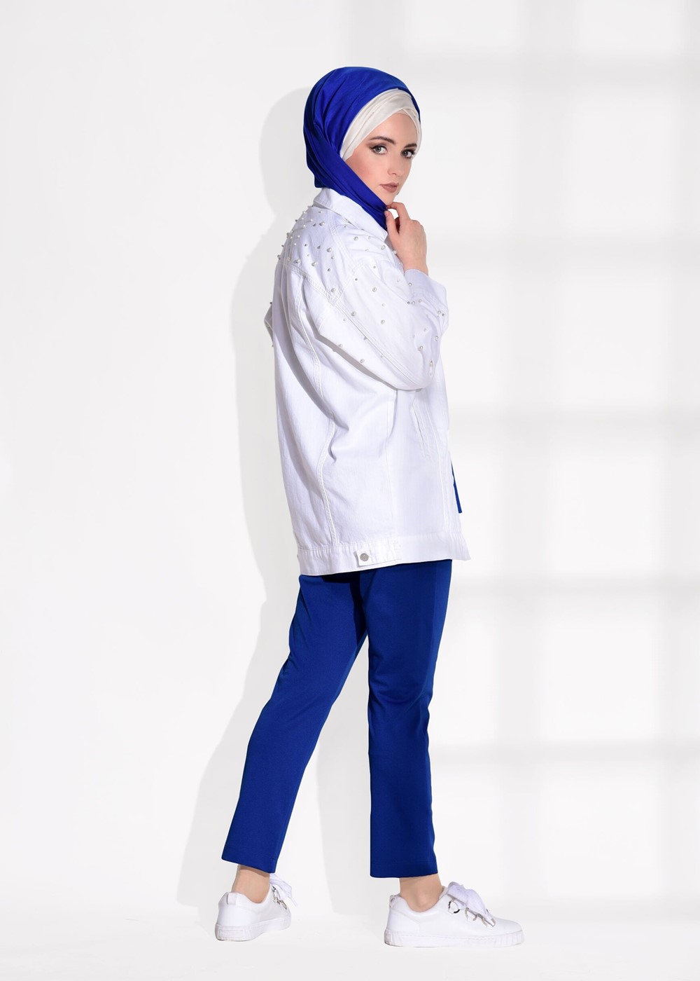 Vêtements hijab BLEU MARINE PANTALON T 034 
