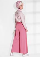 Hijab clothing PINK BELT DETAIL PALAZZO PANTS 068 