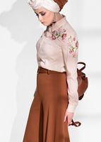 Hijab clothing TABA BELT DETAIL PALAZZO PANTS 068 