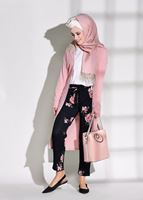 Vêtements hijab NOIR PANTALON À FLEURS T 177