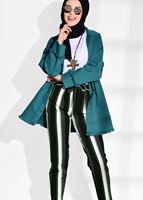 Hijab clothing BLACK STRIPED PANTS T 206 