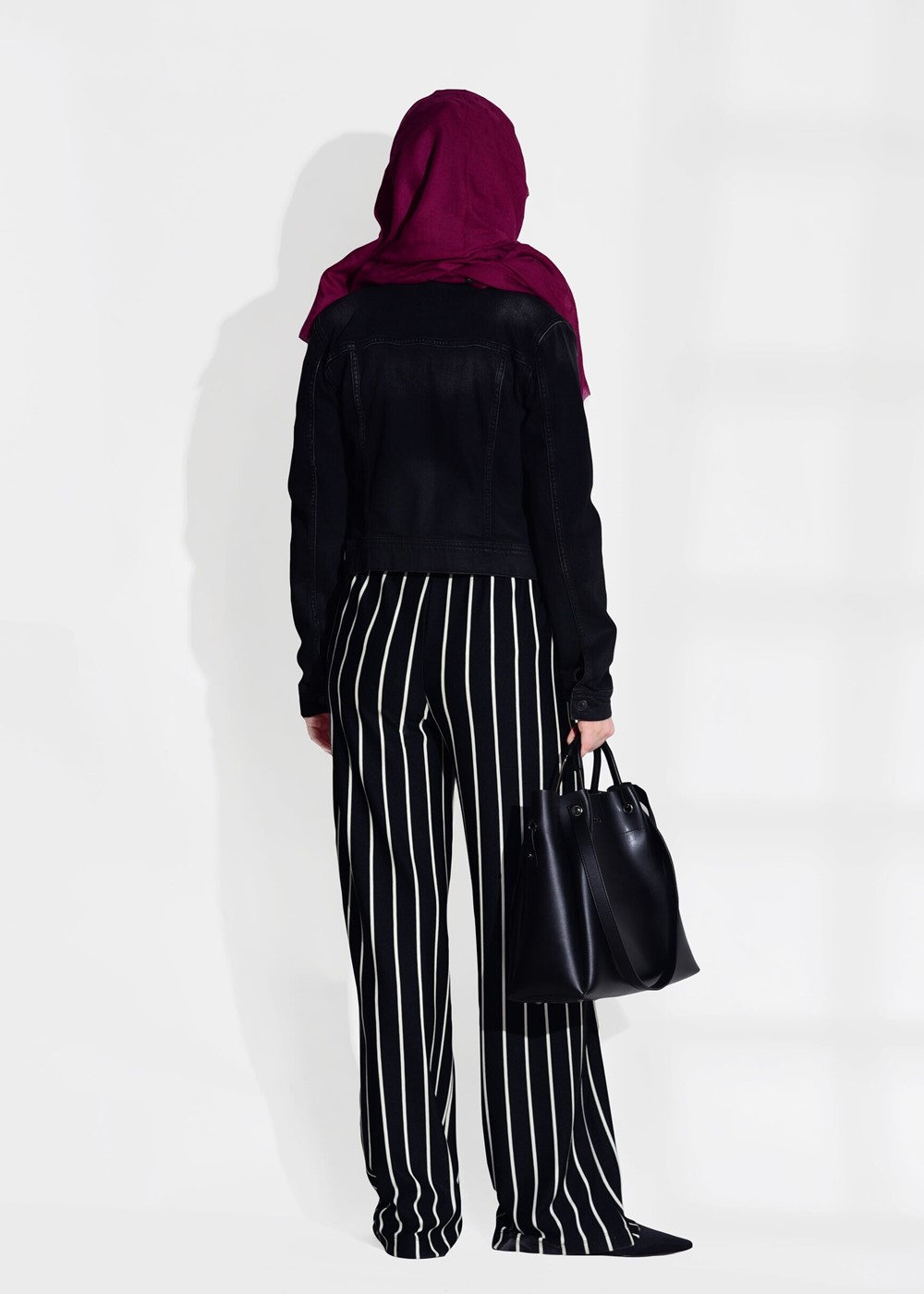 Vêtements hijab NOIR PANTALON À RAYURES 328