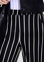 Vêtements hijab NOIR PANTALON À RAYURES 328