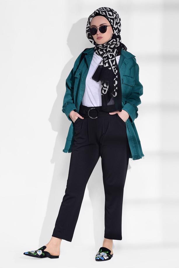 Vêtements hijab   BELT DETAIL PANTS T 636 - TRENDTESETTÜR