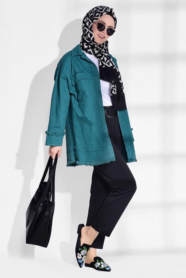 Vêtements hijab   BELT DETAIL PANTS T 636 - TRENDTESETTÜR