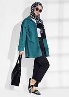 Hijab clothing BLACK  BELT DETAIL PANTS T 636