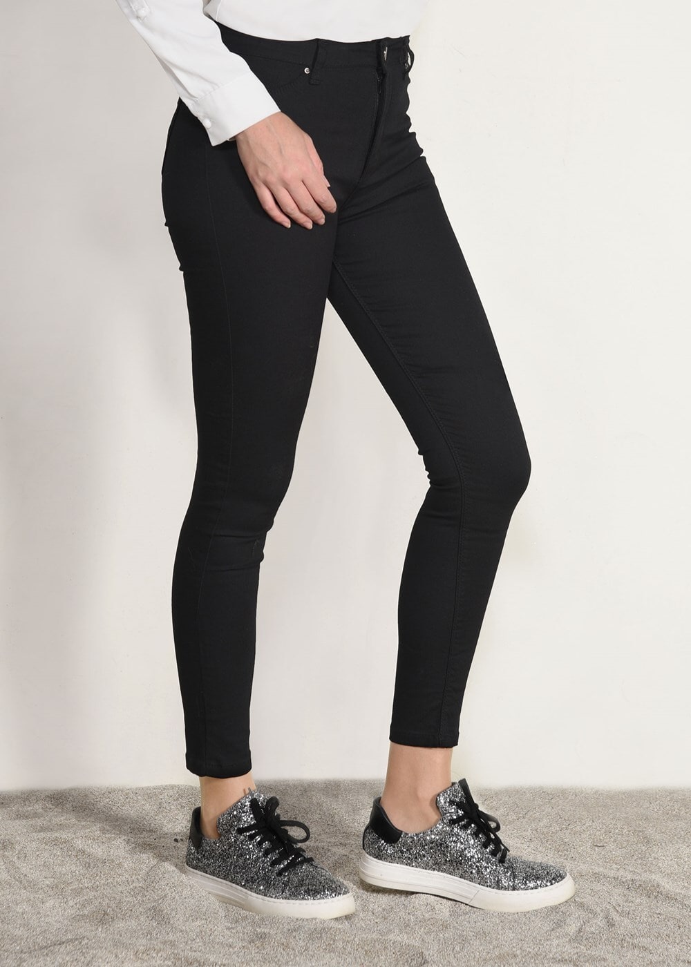 Vêtements hijab NOIR PANTALON TAILLE HAUTE T ​​0703