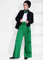 Hijab clothing GREEN CLASSIC CUT PLEATED PANTS T 724 