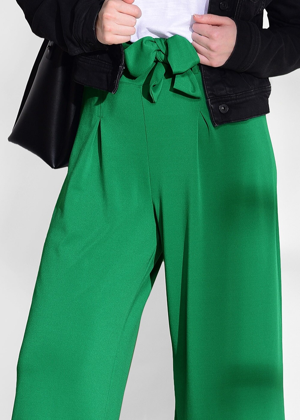 Hijab clothing GREEN CLASSIC CUT PLEATED PANTS T 724 