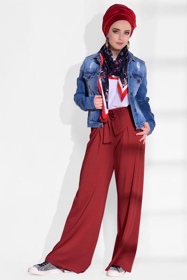 Vêtements hijab  CLASSIC CUT PLEATED PANTS T 724  - TRENDTESETTÜR
