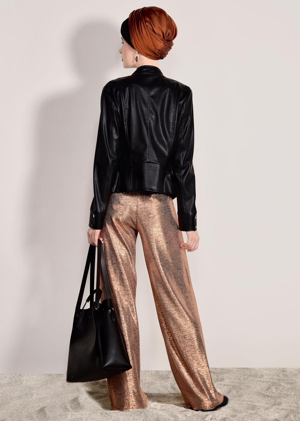 Vêtements hijab BRUN PANTALON EN MAILLE T 789